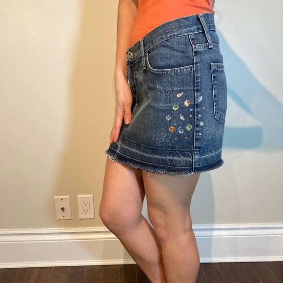 Mini denim skirt - Picture 7 of 11